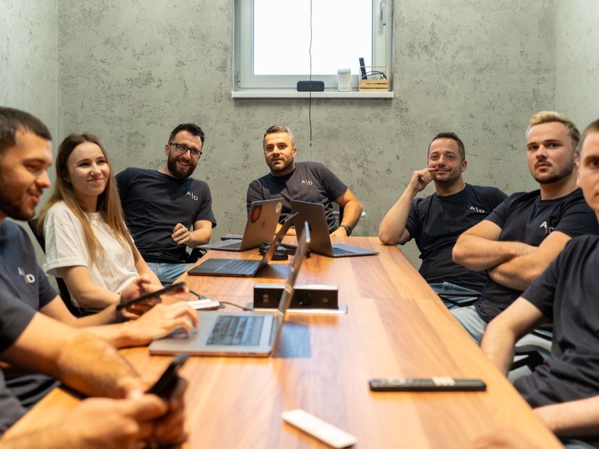 The team in a working session